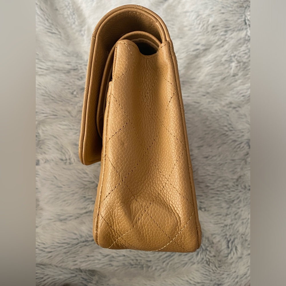 Chanel Beige Caviar Classic Double  Flap Medium - Picture 5 of 13